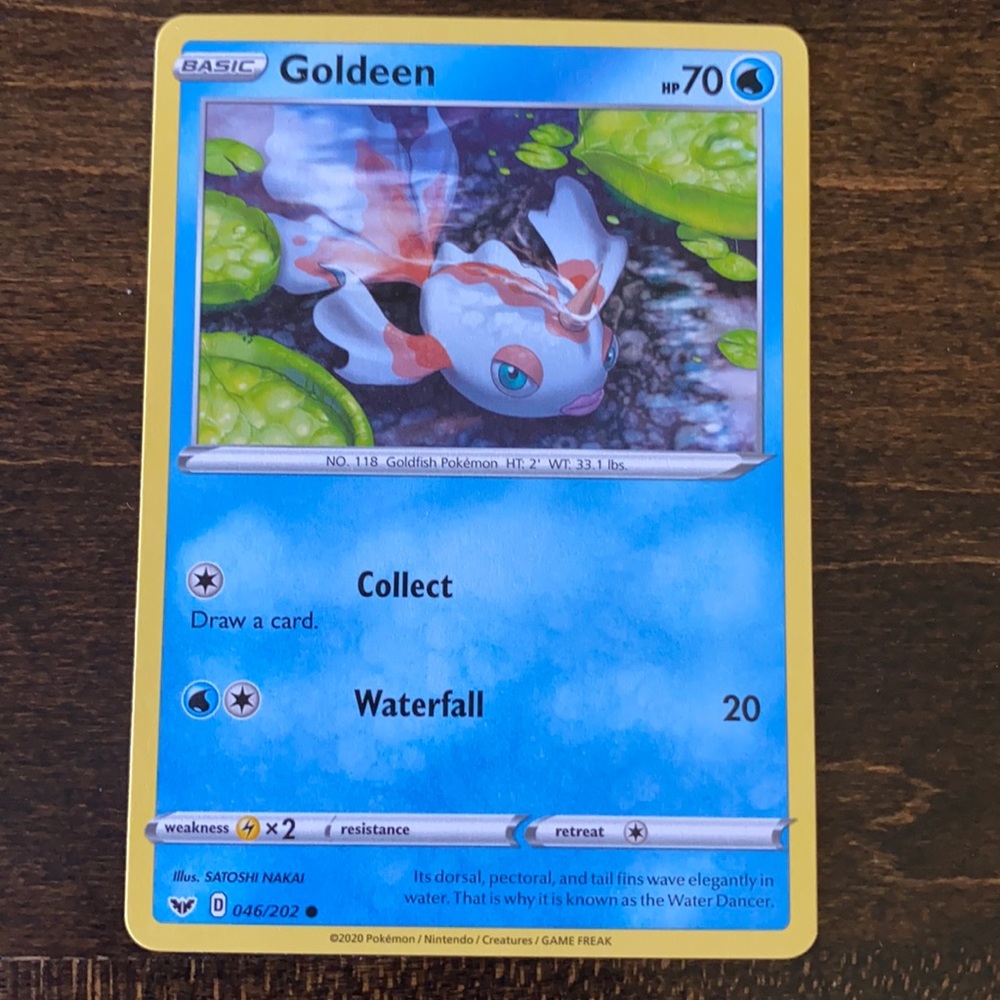Pokémon Sword & Shield Goldeen Card (2020, 46/202)